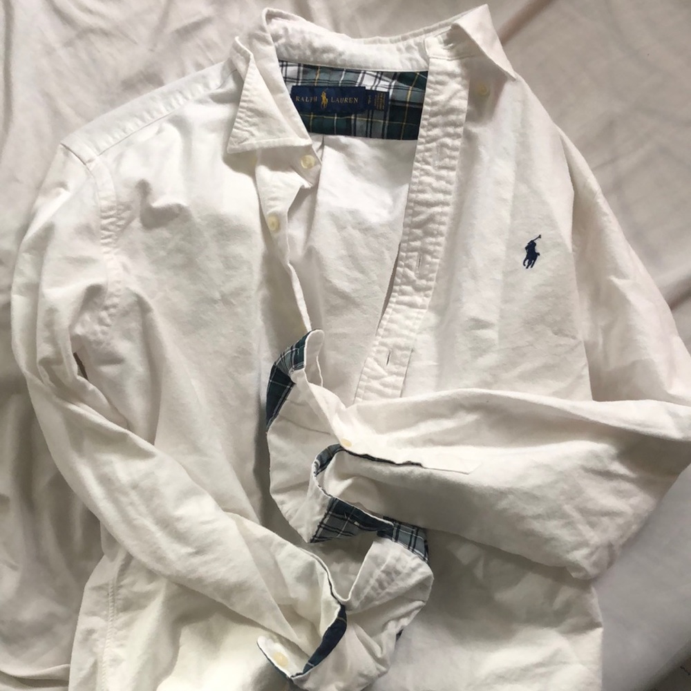 Ralph Lauren white button up size S P